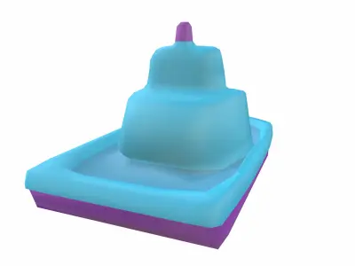 Cartoon Boat Low poly Low-poly 3D model