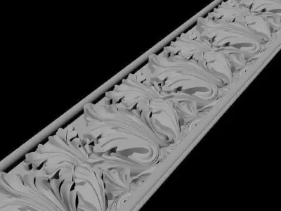 baguette gold border 3D model purchase