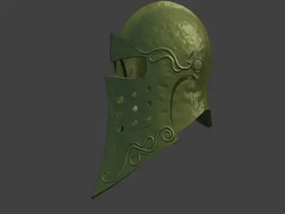 Warrior Medieval Helmet 3D print model