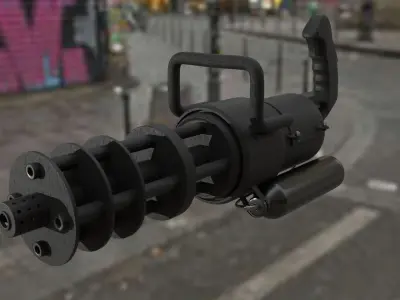 Multi-Barrel Gun 3D model