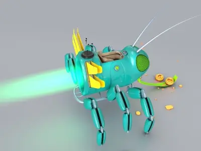 Robo Grasshopper Vehicle 3D model