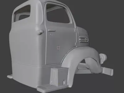 1951 Ford COE truck cab 3D print model
