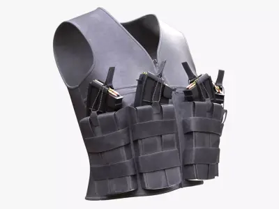 Vest 229 - All MH Bodies - UE5 Skeletons - Rigged Low-poly 3D model