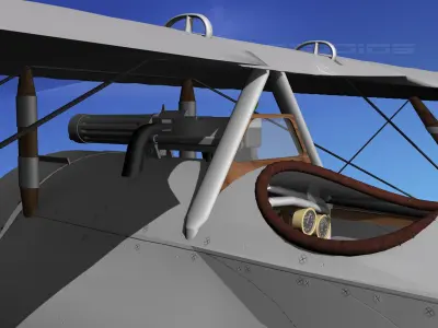 Nieuport 17 V04 France 3D model