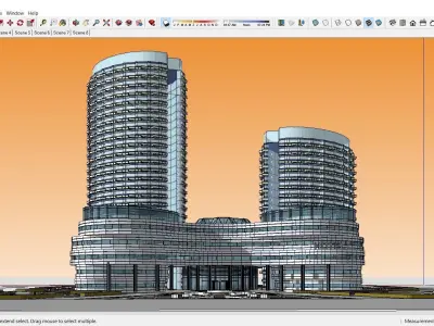 Sketchup Commercial Complex L1 3D model