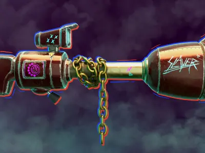 Stylized Sniper with Rockets Low-poly 3D model