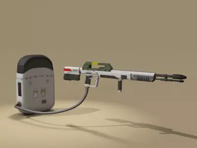 Sci-fi flamethrower 3D model