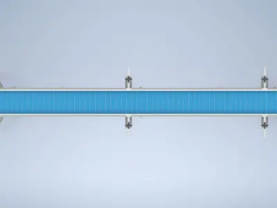 Plastic Conveyor 3m 3D model