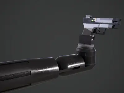Futuristic Gun Low-poly 3D model purchase