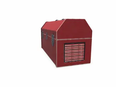 Old Metal Tool Box Low-poly PBR Free low-poly 3D model
