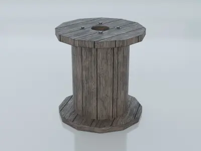 Resources Pack - Cable Drums Low-poly 3D model