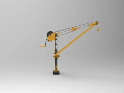 Old Manual Crane 3D Printed 3D print model