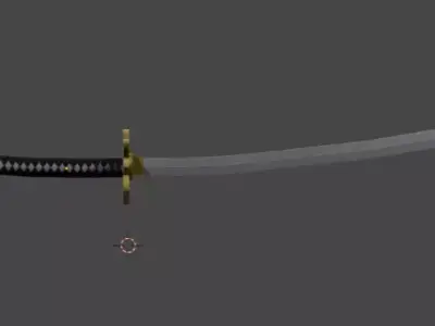 Gold Katana  3D model