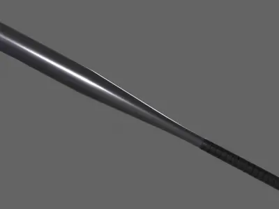 PBR Baseball Bat Steel Low-poly 3D model