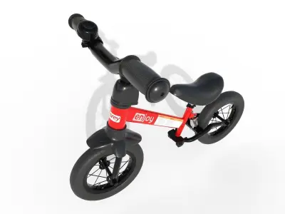 Bicycle balance bike for toddlers Low-poly 3D model