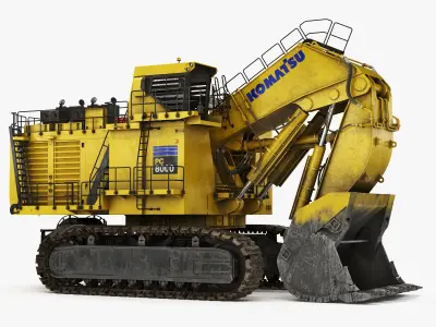 Mining Excavator Komatsu PC8000-6 Loading Shovel 3D model