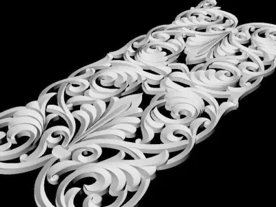 Central decor ornament for furniture 3D model 1159