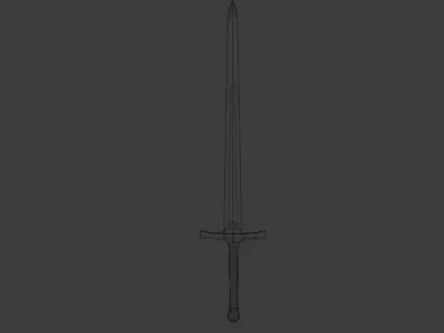 Sword Low-poly 3D model Low-poly 3D model