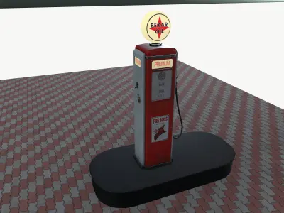 Gasoline station 3D model