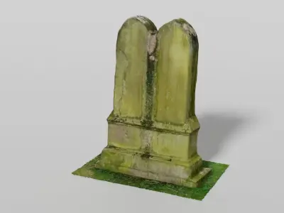 Scanned historical headstone model 3D model