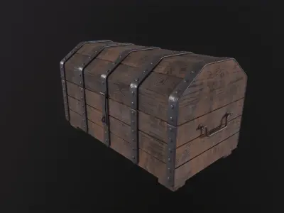 Medieval Chest 3D Model Low-poly 3D model