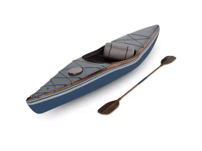 Kayak Low-poly 3D model
