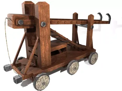 Medieval Siege Ladder - High Detail 3D Model Low-poly 3D model