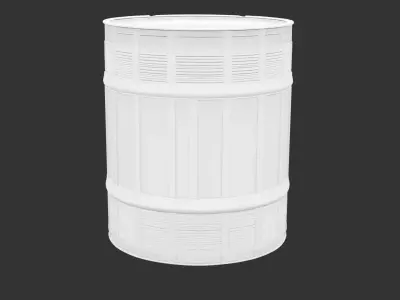 Industrial Storage Barrel for 3D print Low-poly 3D model