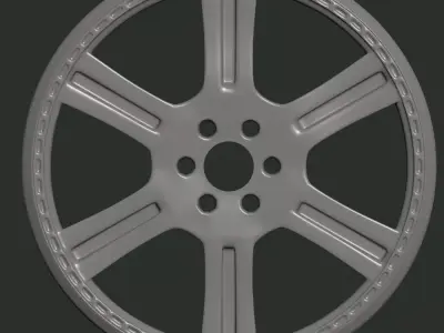 Car rim 9 Low-poly 3D model