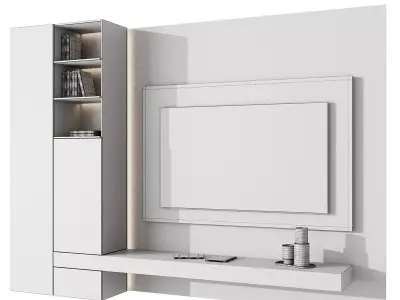 TV wall panel 05 Free 3D model