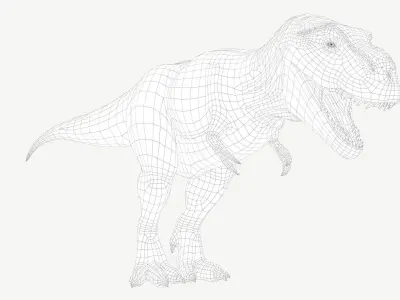 Tyrannosaurus Rex Low-poly 3D model 10