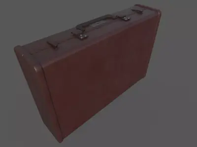 Low Poly Valise briefcase Low-poly 3D model