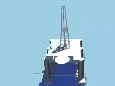 oil platform Free 3D model