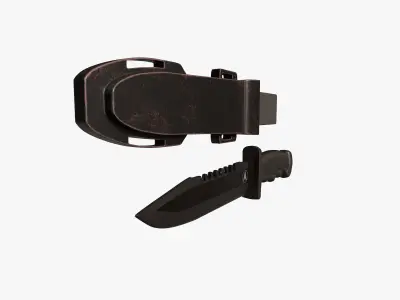 Combat Knife 3D model 6