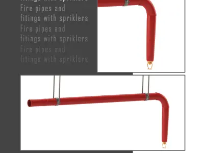 Ventilation system set  Low-poly 3D model