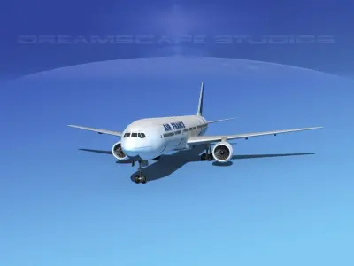 Boeing 777-300 MP Air France 3D model