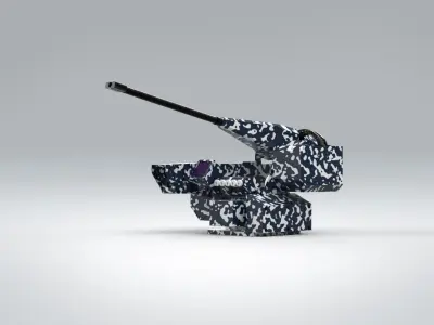 Remote Controlled Stabilized Weapon System  Low-poly 3D model