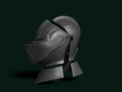 Medieval Helmet IV - 3D printing - Wearable v1 3D print model