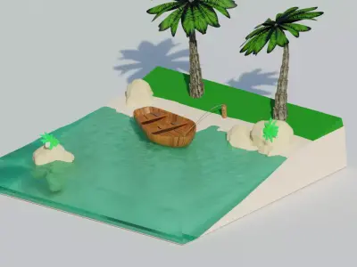 Miniature Beach 3D model