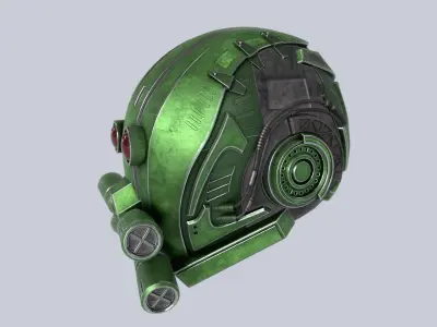Sci fi Helmet 3D model buy