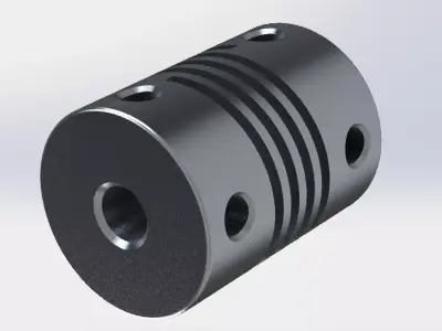 Flexible Shaft Coupling Pack S and D Series 19x25mm 3D print model