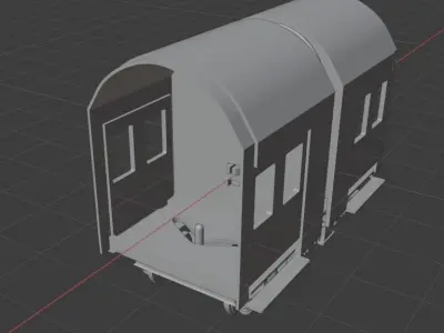 Modular H0 1-87 scale double-deck couch set DBv 3D print model