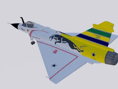 Dassault Mirage 2000-C Tribute Ayrton Senna 3D model