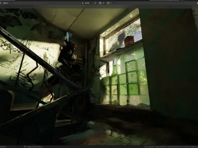  entrance scene day and night look 3D model