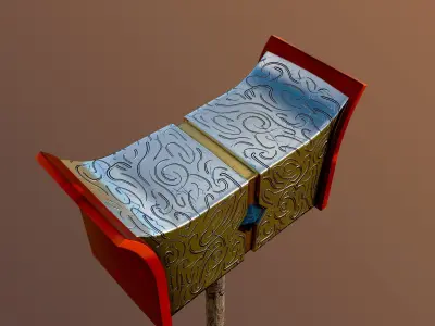 Two-Handed Hammer Low-poly 3D model