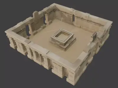 Ancient Egyptian Ritual Courtyard 3D Environment Analysis 3D model purchase