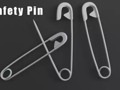 Safety Pin 3D model 3D model