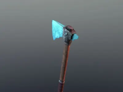 Axe - Diamond Low-poly 3D model