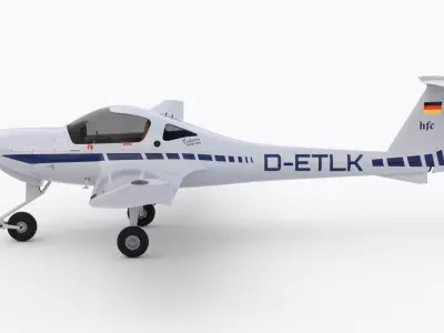 Aircraft Diamond DA20 ETLK Low-poly 3D model