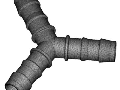 Plastic Irrigation Pipe Y Joint Toy 3D model